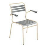 Schaffner Säntis Fauteuil à lattes – Graphite 73 / Marron Pastel 83