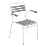 Schaffner Säntis Fauteuil à lattes – Graphite 73 / Blanc 90