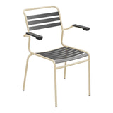Schaffner Säntis Fauteuil à lattes – Anthracite 77 / Marron Pastel 83