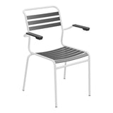 Schaffner Säntis Fauteuil à lattes – Anthracite 77 / Blanc 90
