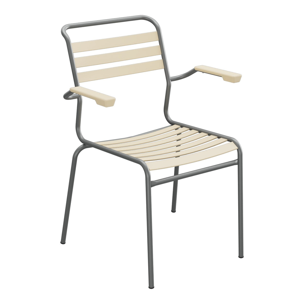 Schaffner Säntis Fauteuil à lattes – Marron Pastel 83 / Graphite 73