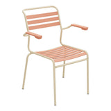 Schaffner Säntis Fauteuil à lattes – Terracotta 84 / Marron Pastel 83
