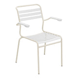 Schaffner Säntis Fauteuil à lattes – Blanc 90 / Sable Pastel 15