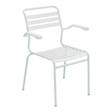 Schaffner Säntis Fauteuil à lattes – Blanc 90 / Bleu Pastel 51