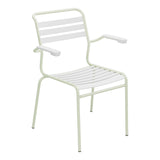 Schaffner Säntis Fauteuil à lattes – Blanc 90 / Vert Pastel 64