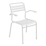 Schaffner Säntis Fauteuil à lattes – Blanc 90 / Gris Argent 78