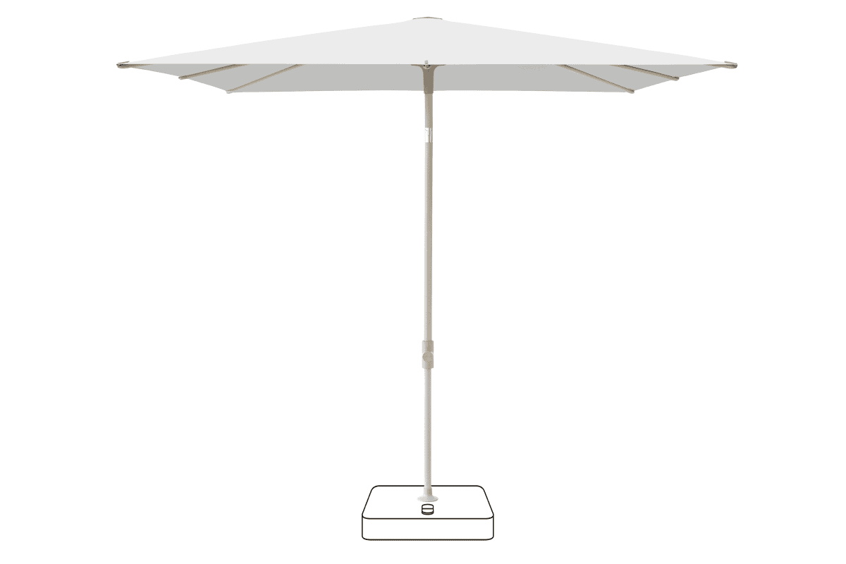 Glatz Parasol VITA Piana carre Cat.5 500 Plaster Gris soie