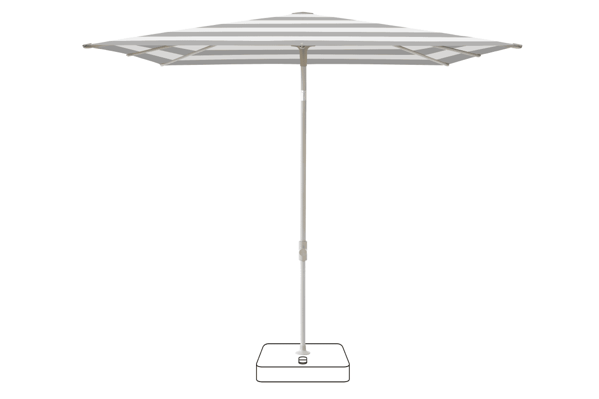 Glatz Parasol VITA Piana carre Cat.5 555 Grey Stripe Gris soie