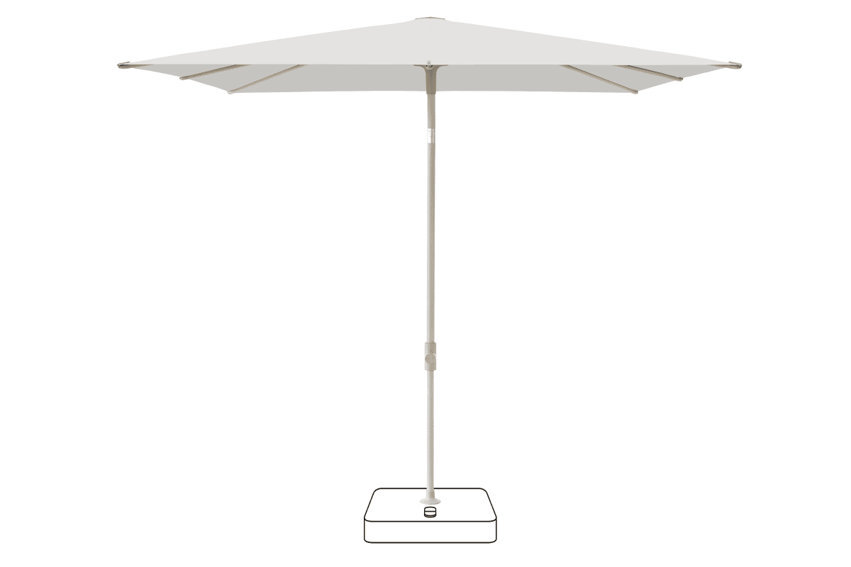 Glatz Parasol VITA Piana carre Cat.5 556 Alabaster Gris soie