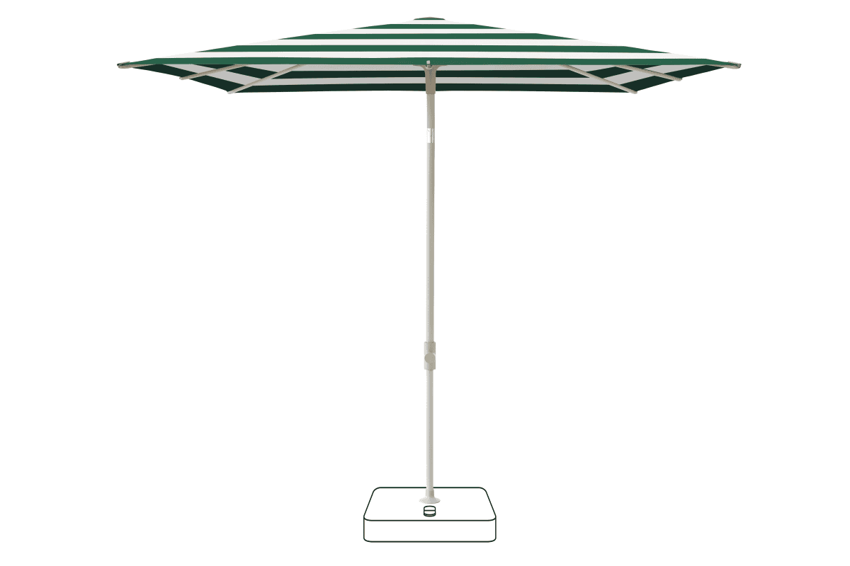 Glatz Parasol VITA Piana carre Cat.5 589 Green Stripe Gris soie
