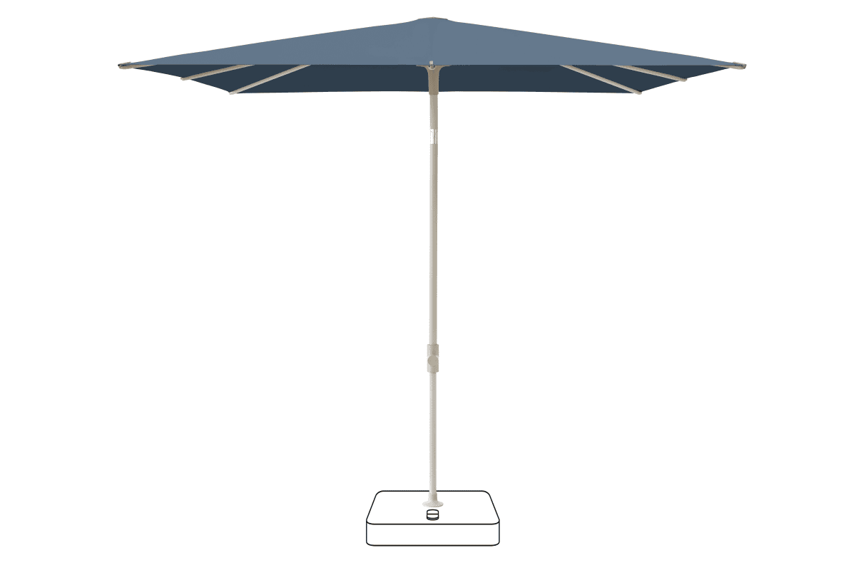 Glatz Parasol VITA Piana carre Cat.5 600 Wave Gris soie