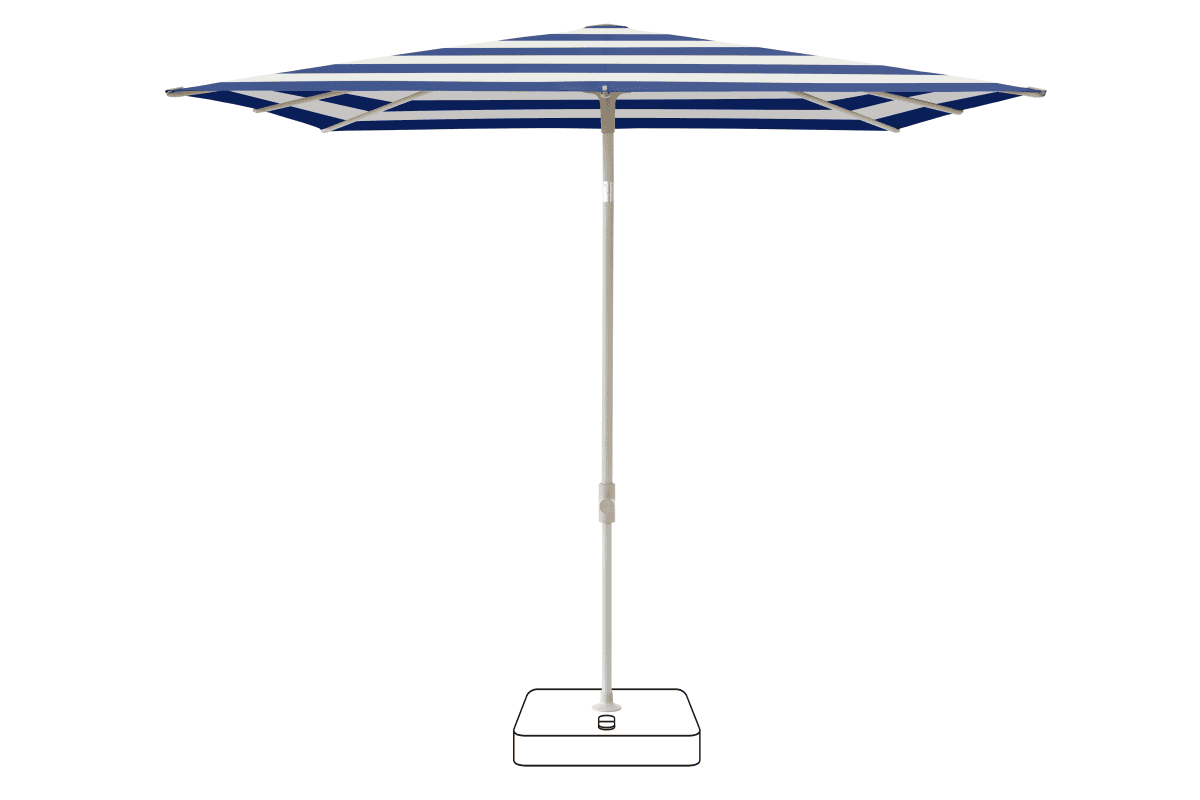 Glatz Parasol VITA Piana carre Cat.5 602 Blue Stripe Gris soie