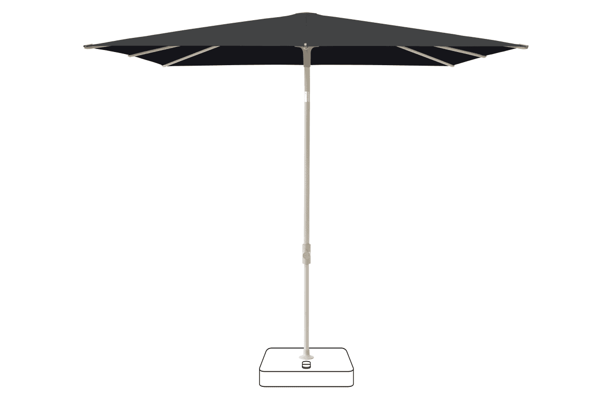 Glatz Parasol VITA Piana carre Cat.5 615 Black Gris soie