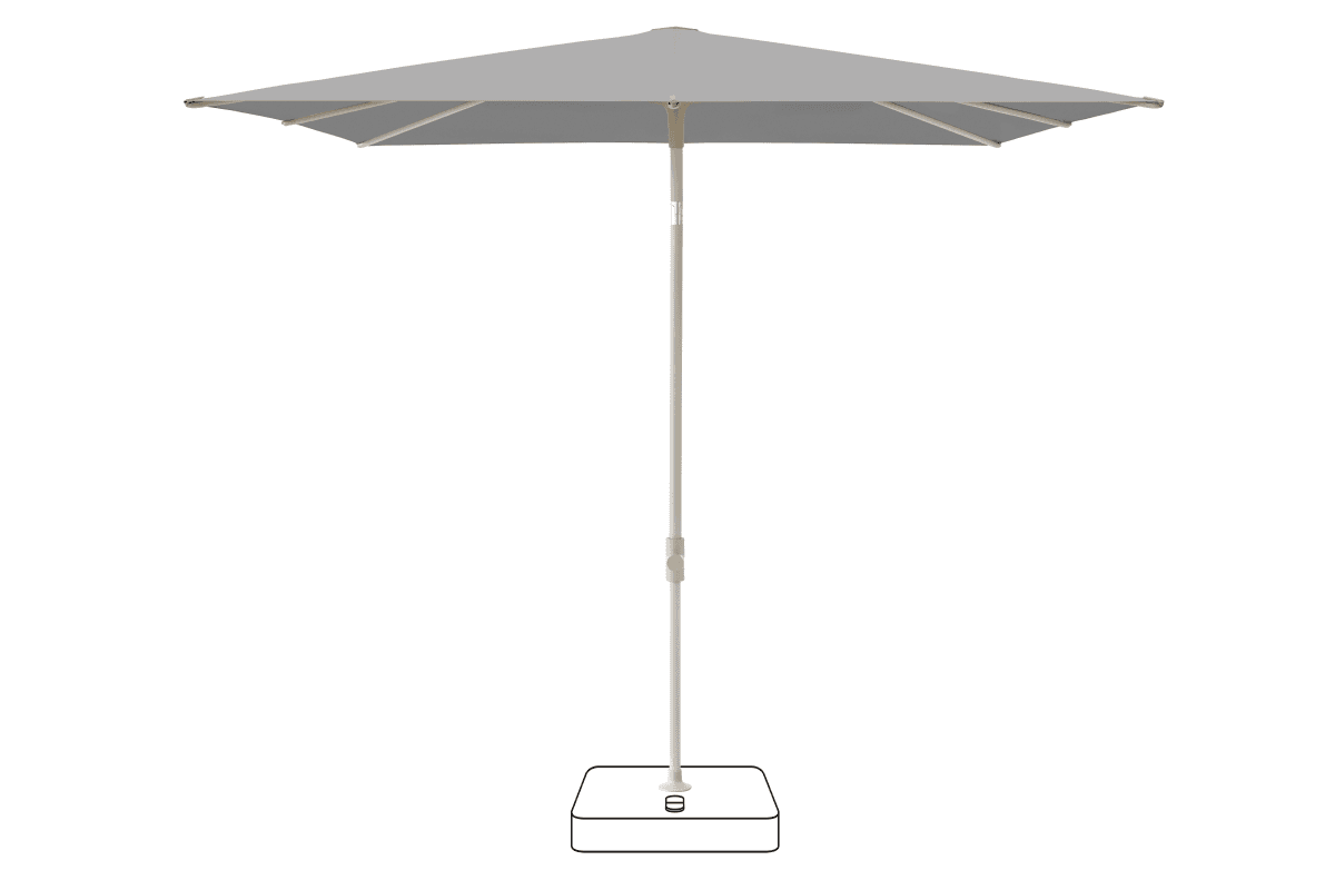 Glatz Parasol VITA Piana carre Cat.5 652 Silver Gris soie