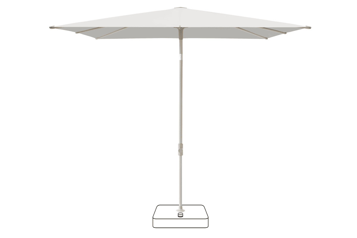 Glatz Parasol VITA Piana carre Cat.5 665 Chrome Gris soie