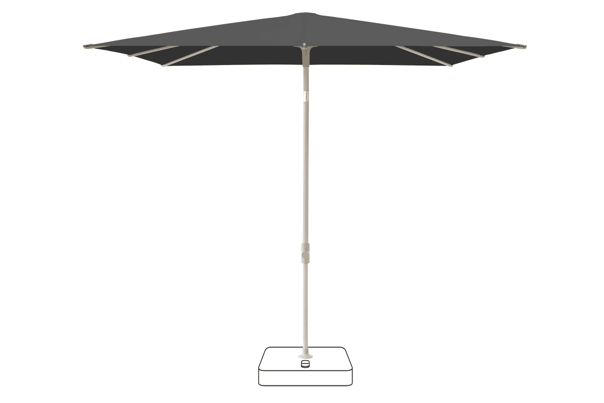 Glatz Parasol VITA Piana carre Cat.5 809 Midnight Gris soie