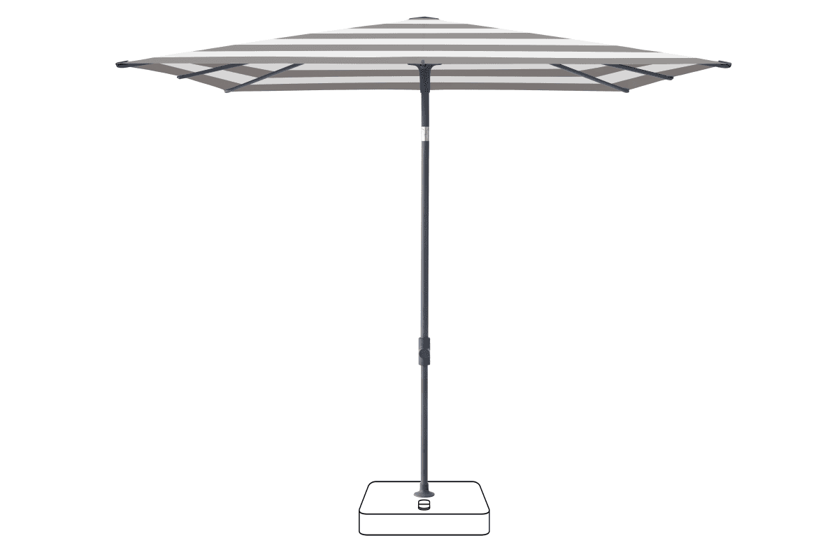 Glatz Parasol VITA Piana carre Cat.5 570 Steel Stripe Anthracite