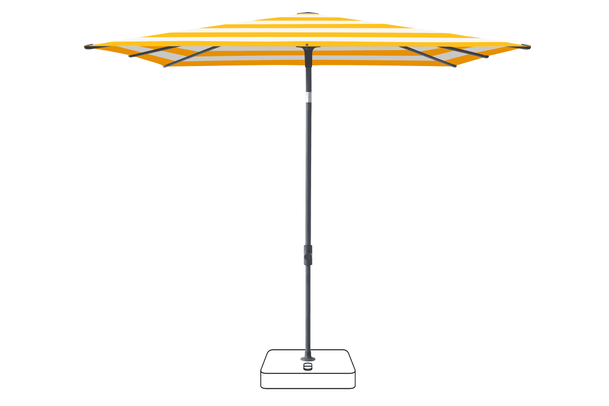 Glatz Parasol VITA Piana carre Cat.5 624 Yellow Stripe Anthracite