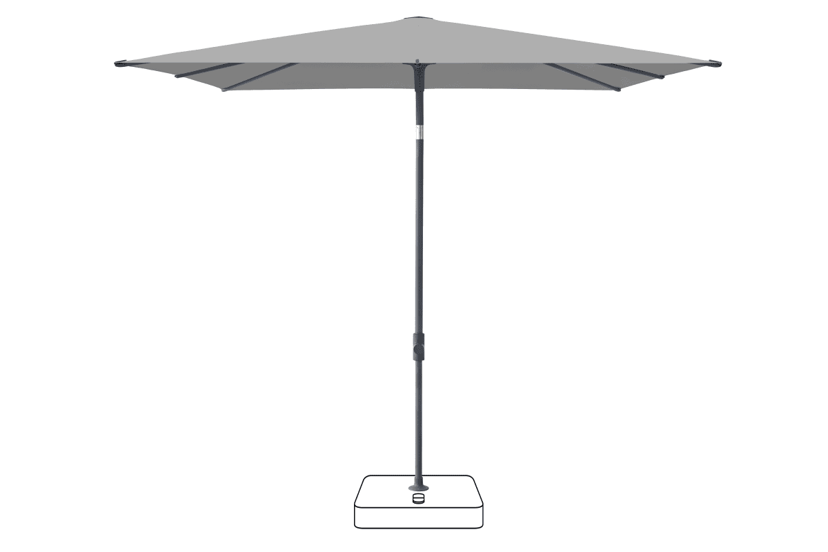 Glatz Parasol VITA Piana carre Cat.5 652 Silver Anthracite