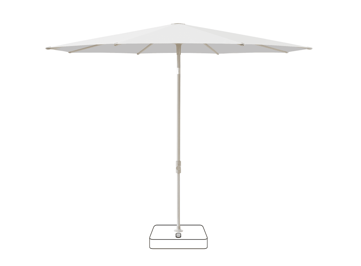Glatz Parasol VITA Piana rond Cat.5 500 Plaster Gris soie