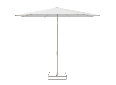 Glatz Parasol VITA Piana rond Cat.5 500 Plaster Gris soie