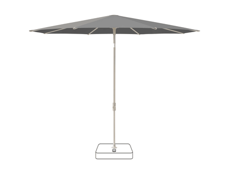 Glatz Parasol VITA Piana rond Cat.5 502 Thunder Gris soie