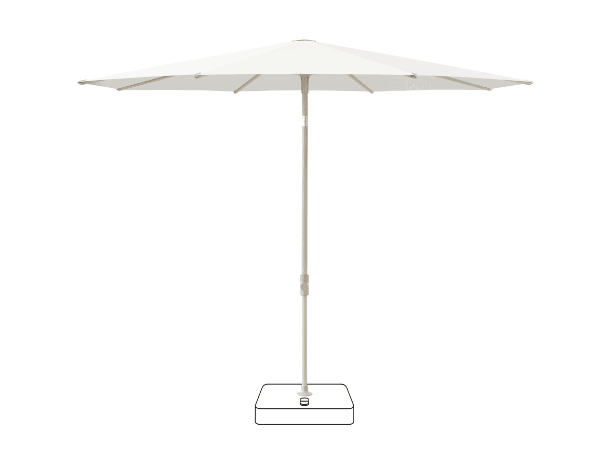 Glatz Parasol VITA Piana rond Cat.5 510 White Gris soie