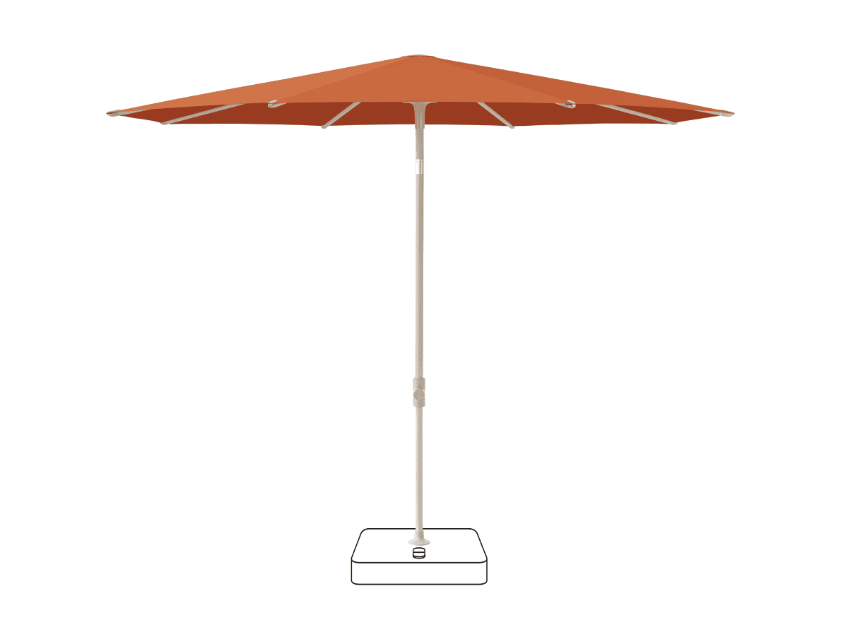 Glatz Parasol VITA Piana rond Cat.5 513 Outback Gris soie