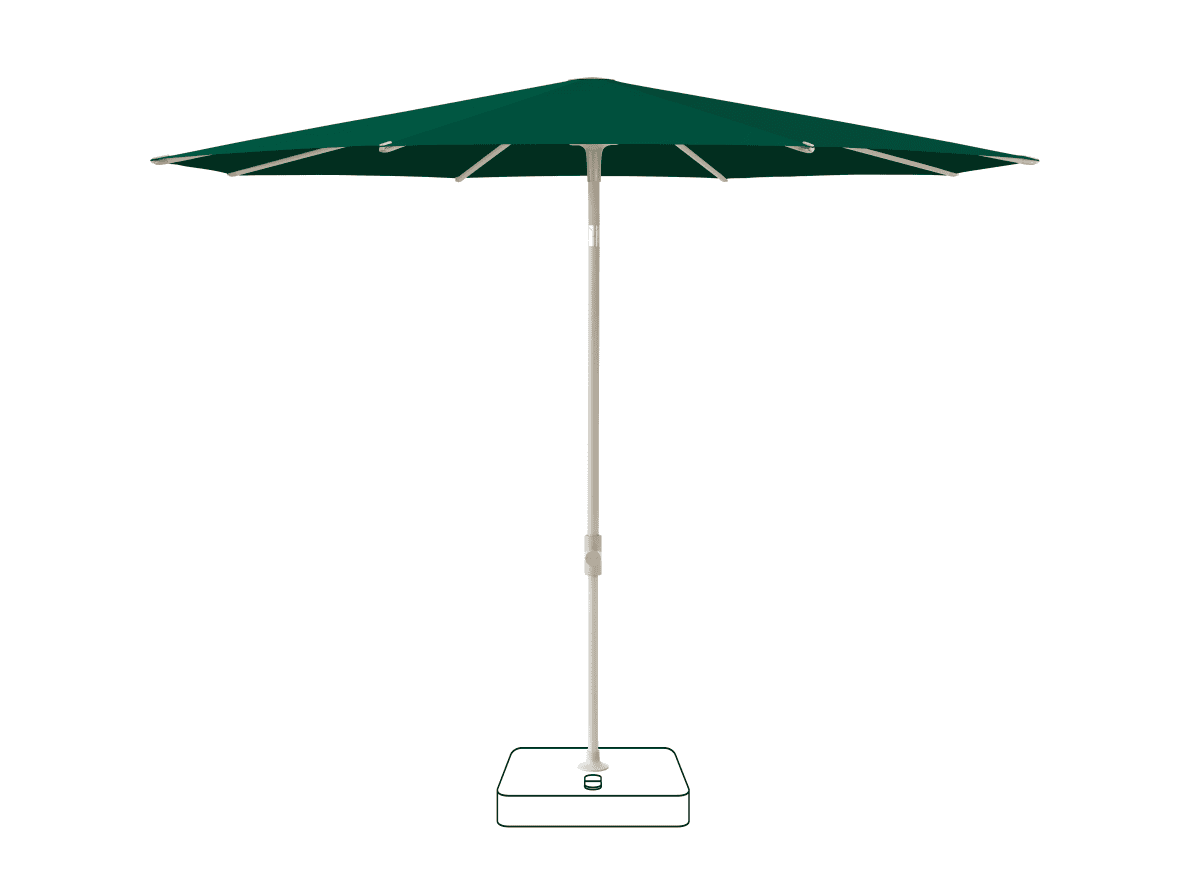 Glatz Parasol VITA Piana rond Cat.5 521 Aloe Gris soie