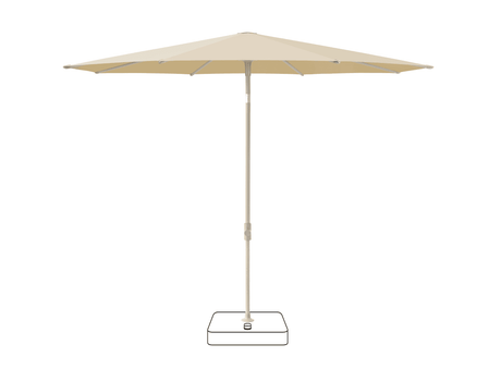 Glatz Parasol VITA Piana rond Cat.5 526 Bamboo Gris soie