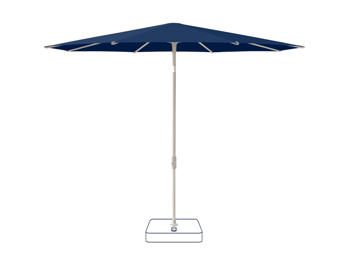 Glatz Parasol VITA Piana rond Cat.5 530 Atlantic Gris soie