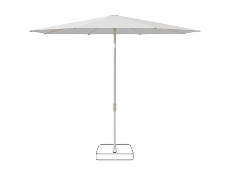 Glatz Parasol VITA Piana rond Cat.5 550 Cement Gris soie