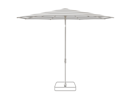 Glatz Parasol VITA Piana rond Cat.5 555 Grey Stripe Gris soie