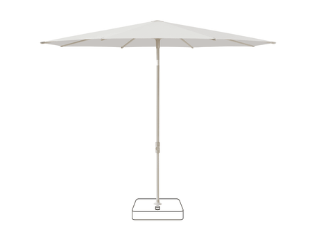 Glatz Parasol VITA Piana rond Cat.5 556 Alabaster Gris soie