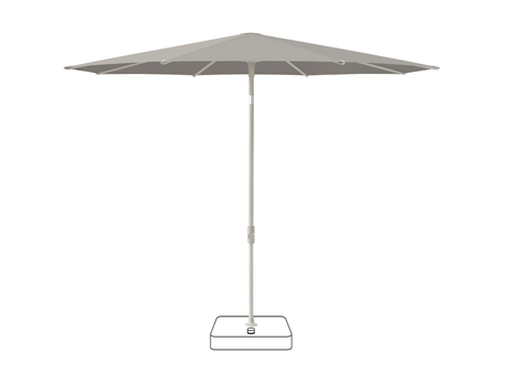 Glatz Parasol VITA Piana rond Cat.5 558 Steel Gris soie