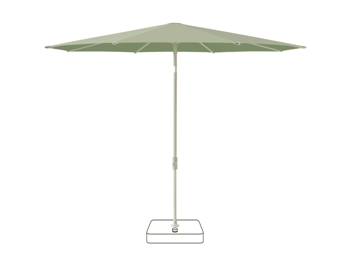Glatz Parasol VITA Piana rond Cat.5 579 Pistachio Gris soie