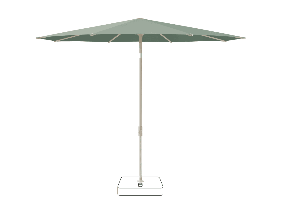 Glatz Parasol VITA Piana rond Cat.5 588 Olive Gris soie
