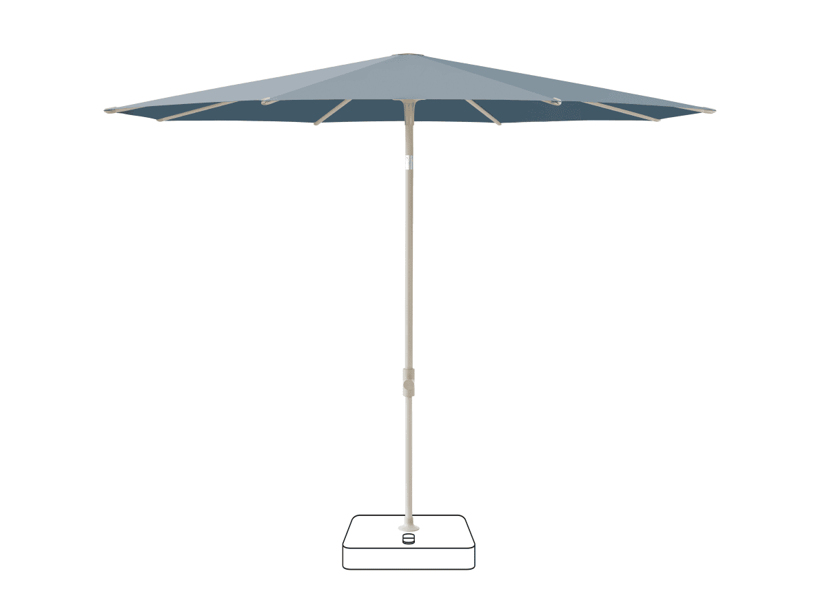 Glatz Parasol VITA Piana rond Cat.5 603 Horizon Gris soie