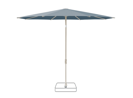 Glatz Parasol VITA Piana rond Cat.5 603 Horizon Gris soie