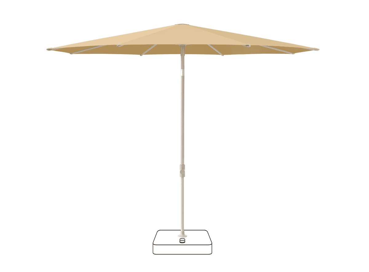 Glatz Parasol VITA Piana rond Cat.5 604 Cereal Gris soie