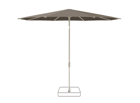 Glatz Parasol VITA Piana rond Cat.5 611 Sandstone Gris soie