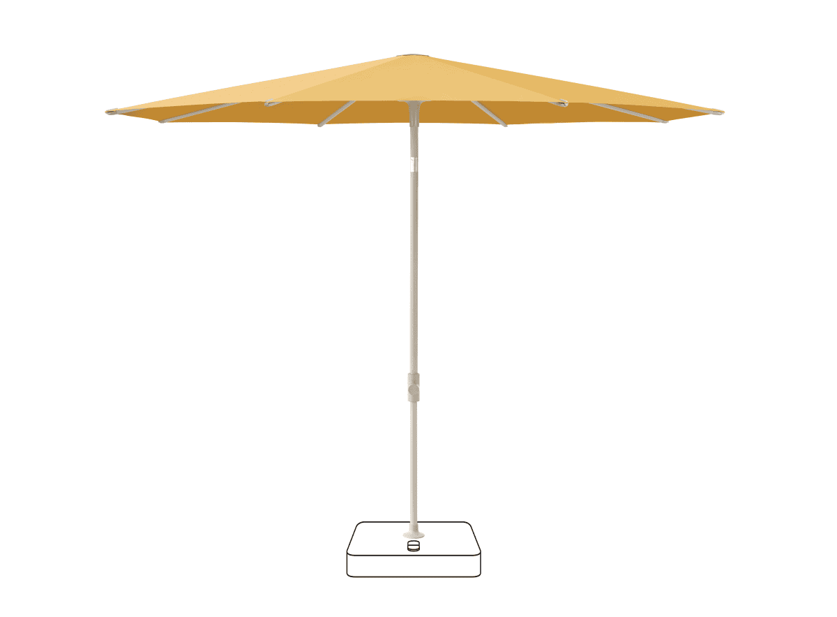 Glatz Parasol VITA Piana rond Cat.5 617 Safran Gris soie