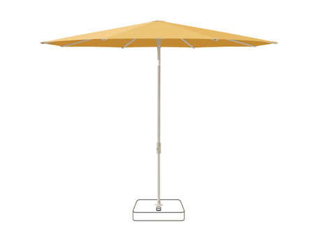 Glatz Parasol VITA Piana rond Cat.5 617 Safran Gris soie