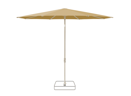 Glatz Parasol VITA Piana rond Cat.5 618 Dijon Gris soie