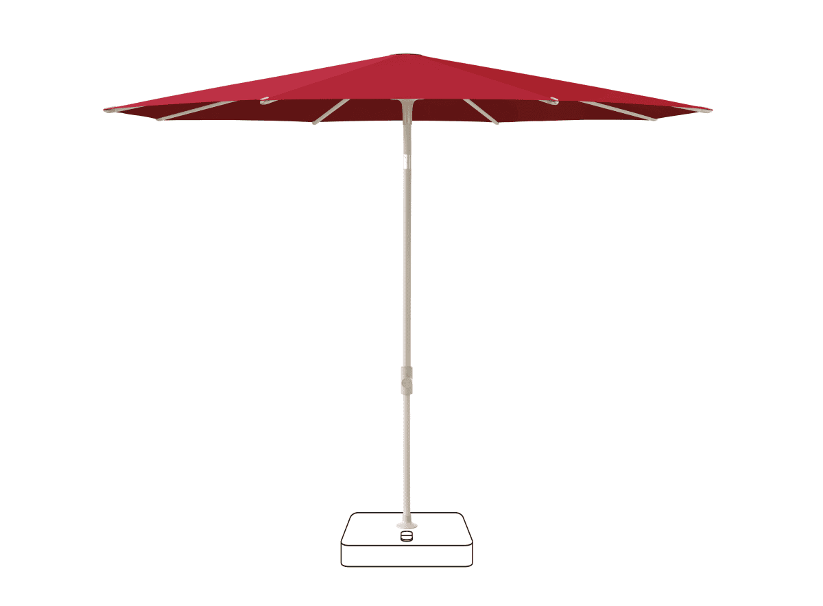 Glatz Parasol VITA Piana rond Cat.5 646 Rubino Gris soie