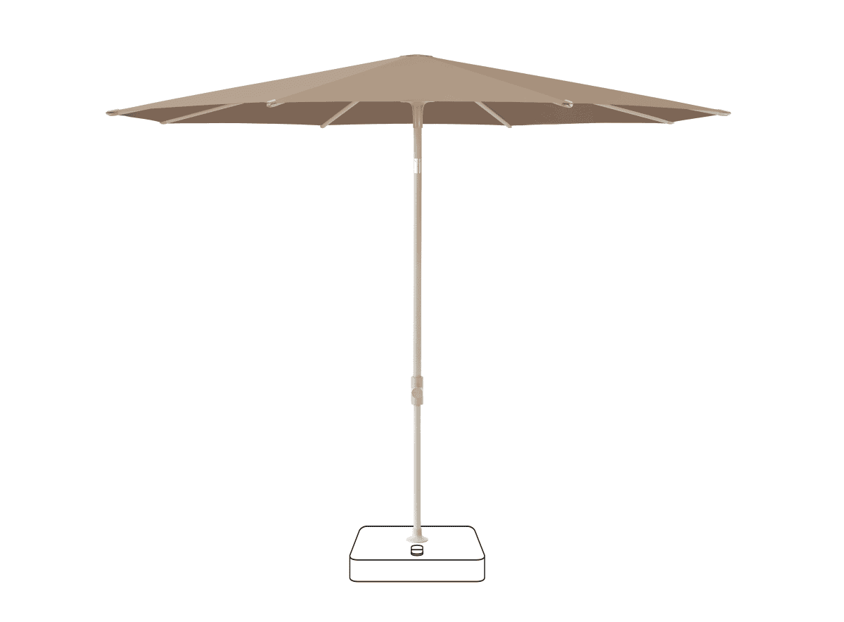 Glatz Parasol VITA Piana rond Cat.5 650 Camel Gris soie