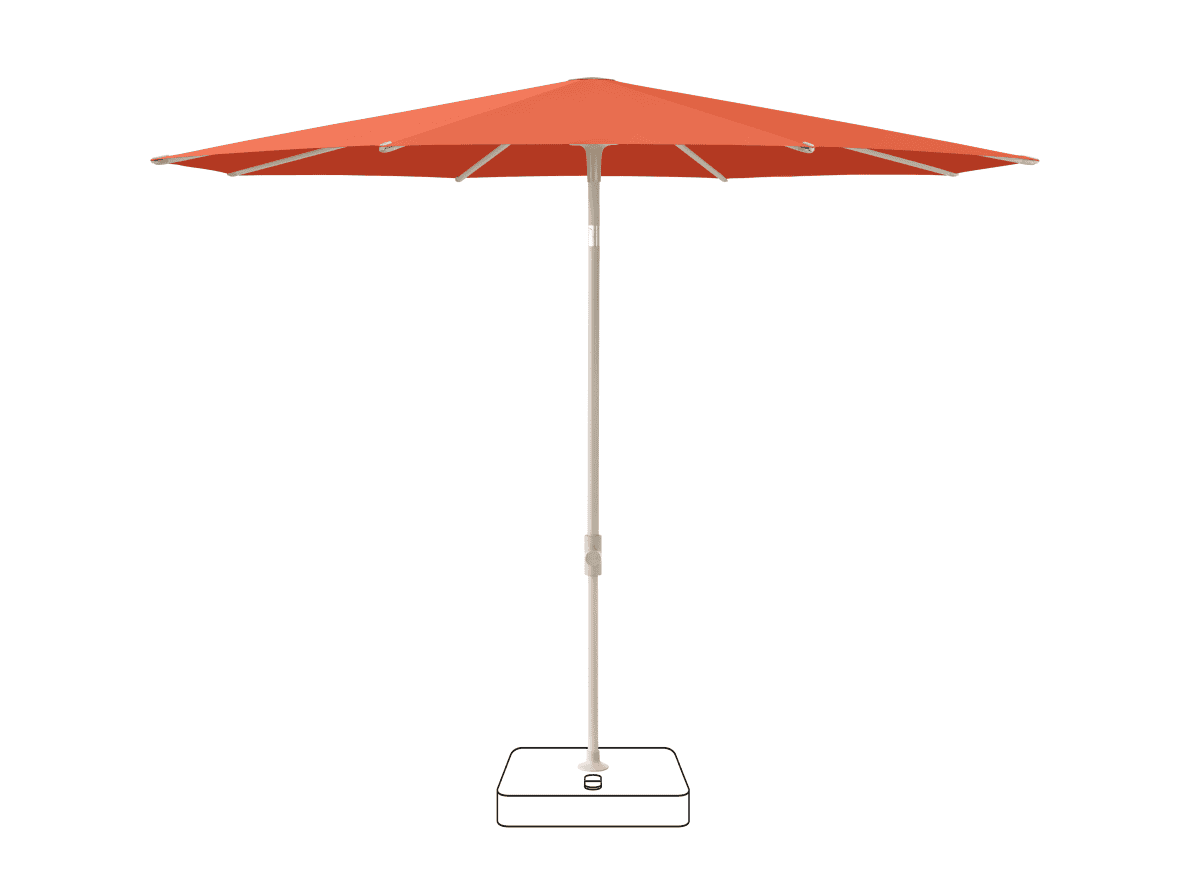 Glatz Parasol VITA Piana rond Cat.5 660 Papaya Gris soie