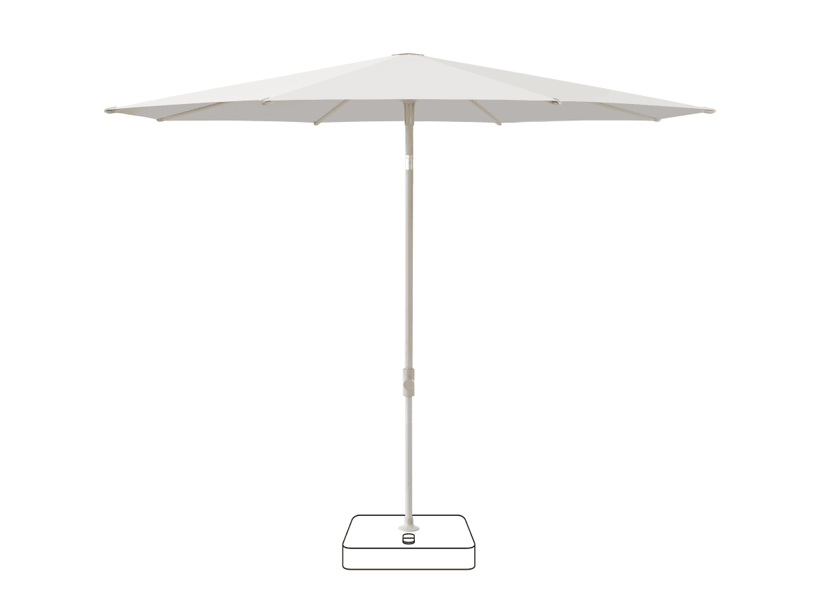 Glatz Parasol VITA Piana rond Cat.5 665 Chrome Gris soie