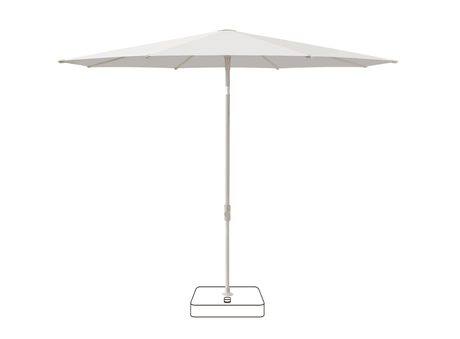 Glatz Parasol VITA Piana rond Cat.5 665 Chrome Gris soie