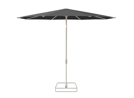 Glatz Parasol VITA Piana rond Cat.5 669 Carbone Gris soie